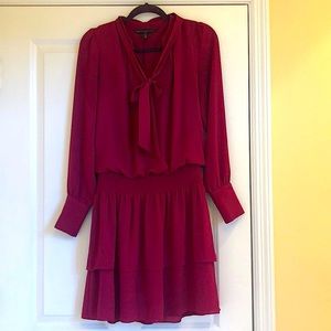 White House Black Market Pink chiffon dress